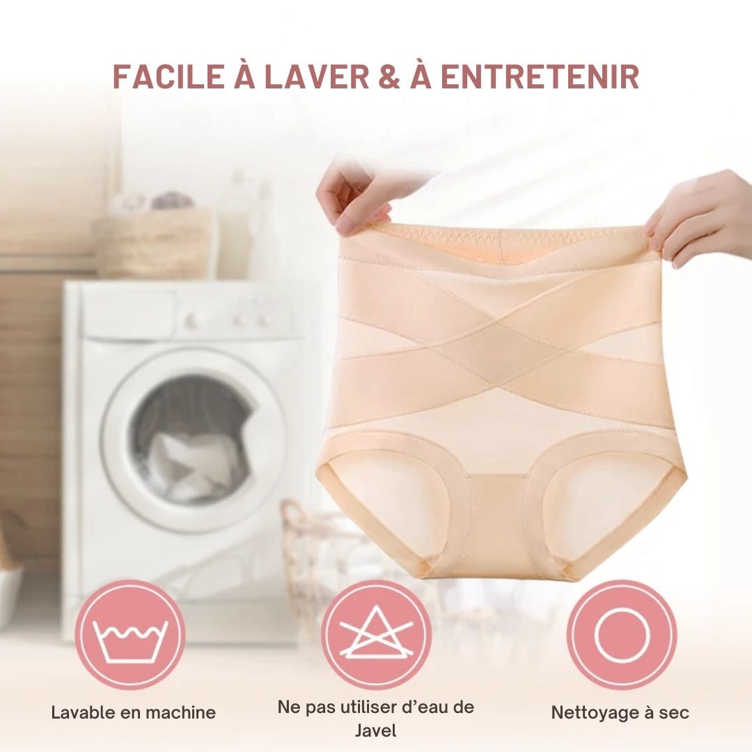 alt="Détail de la culotte absorbante DrySoft, tissu doux et respirant"
