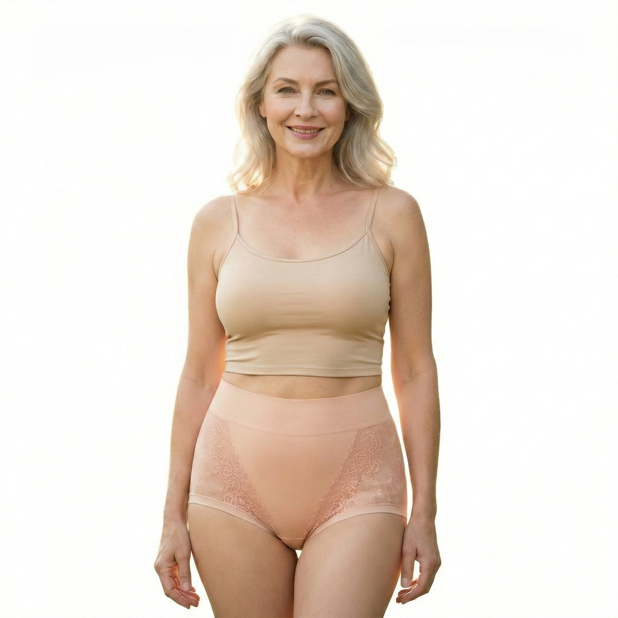 Culotte taille haute en coton – vue de face
